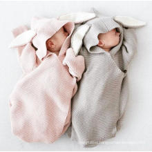 Rabbit Animal Customize Baby Blankets Newborn Knitted Blanket Kids Newborn Sleeping Bag